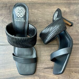 Vince Camuto Black Emoelee Black Heeled Sandals - Women’s Size: 9.5 M